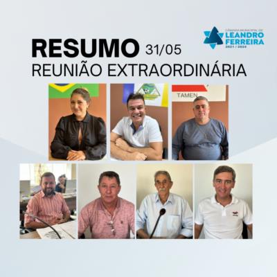 Resumo da nossa reunião extraordinária